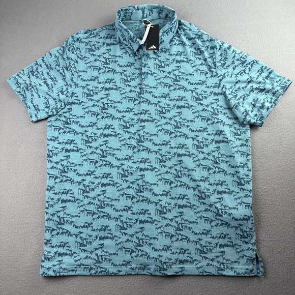 adidas Other - Adidas Go To PRT Polo Shirt Mens XL Arcfus Blue Golf Performance‎ Stretch NWT